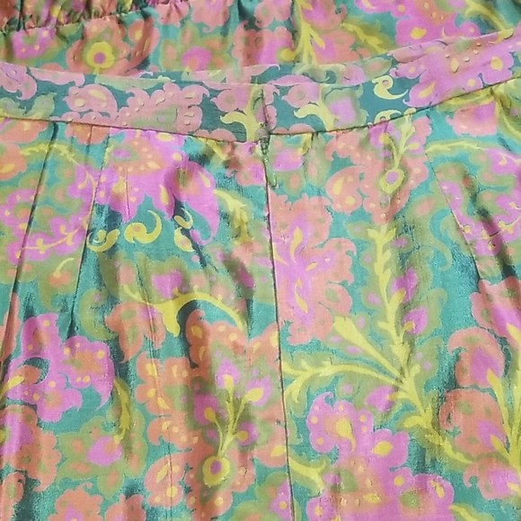 Vintage Retro long satin feel skirt - Picture 4 of 10